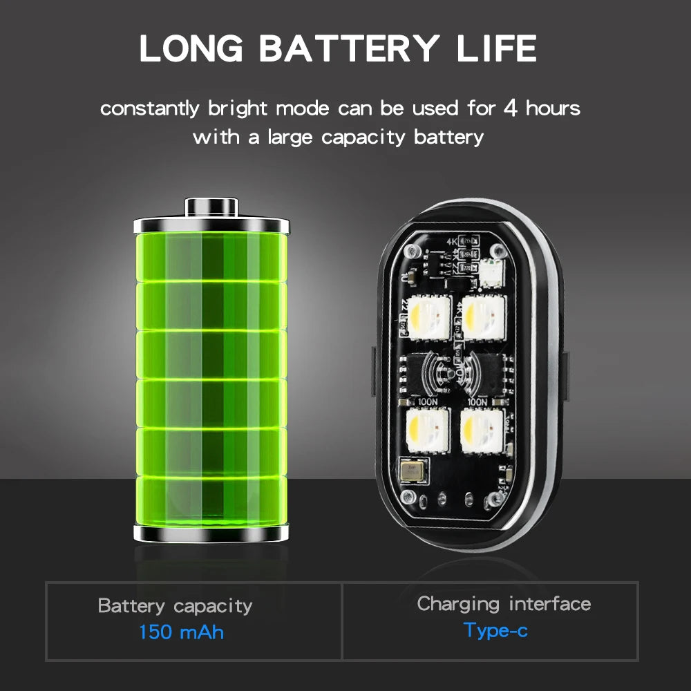 Bezprzewodowe światła stroboskopowe LED 8 KOLORÓW LED 2/4/6/8 sztuk RGB